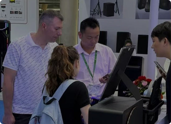 YUSBOX karaoke system demonstration at Global Sources Hong Kong