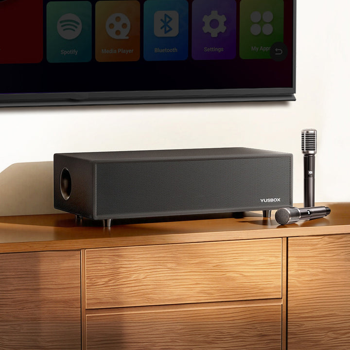 YUSBOX FT8 TV karaoke system — alternate view