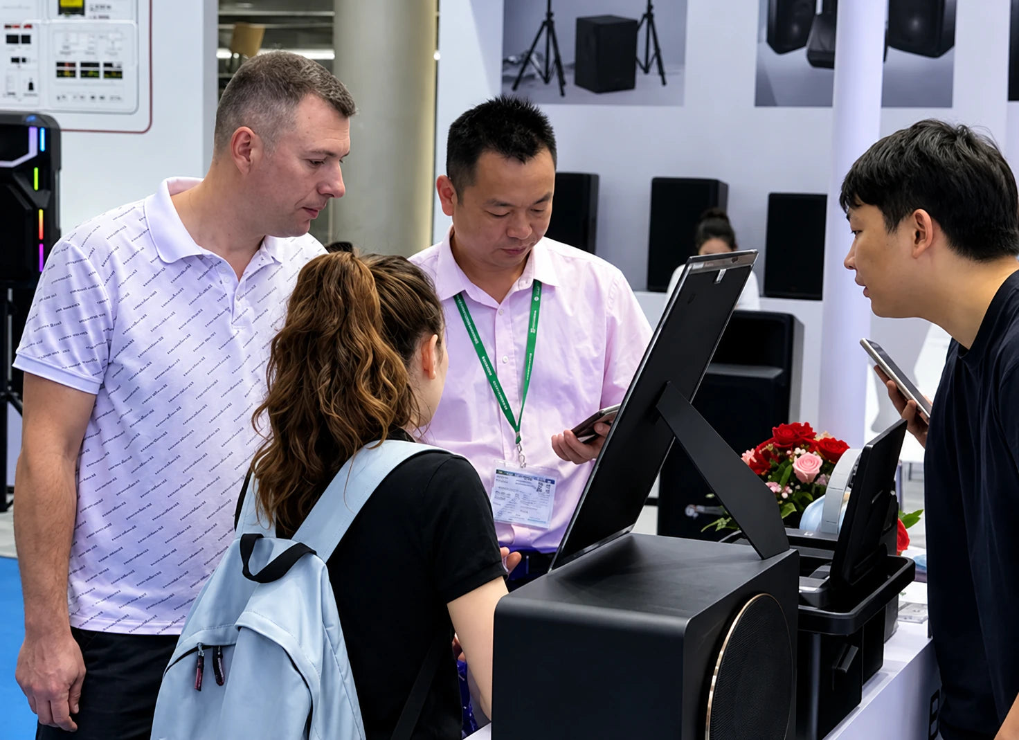 YUSBOX karaoke system demonstration at Global Sources Hong Kong